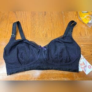 Bravado 34 DDD/F Sublime Soft Cup Wire Free Balconette Maternity Bra NWT Black
